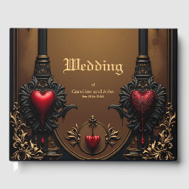 Livro De Visitas Amor eterno à sombra da escuridão gótica.