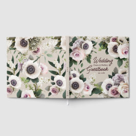 Livro De Visitas Anêmona Branca em Pale Perfeito