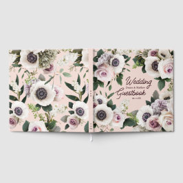 Livro De Visitas Anêmona Branca sobre Rosa Rosada