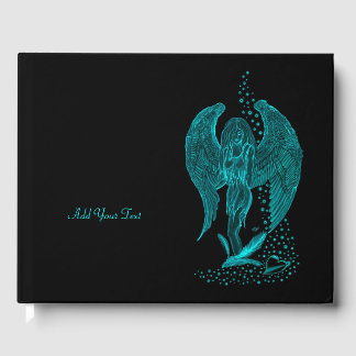 Livro De Visitas Angel perdeu no Love, Design preto e verde