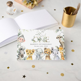 Livro De Visitas Animais da Selva, Safari, Selvagem, Primeiro Anive