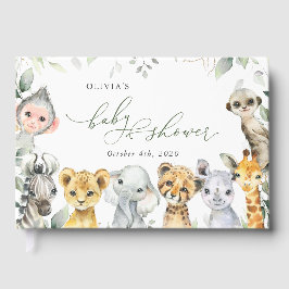 Livro De Visitas Animais Selvagens, Safari, Selvagem Um, Chá de fra