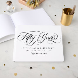 Livro De Visitas Aniversário de 50 anos de casamento em roteiro pre