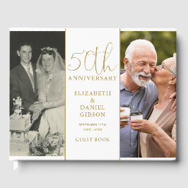 Livro De Visitas Aniversário de 50 anos de casamento Golden Anniver