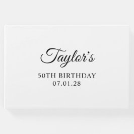 Livro De Visitas Aniversário de 50 anos Elegant Script
