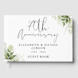 Livro De Visitas Aniversário de 70 anos de Casamento Foto Floral Ve