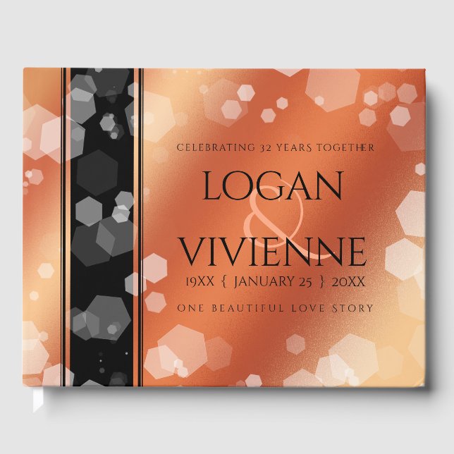 Livro De Visitas Aniversário de Casamento de Bronze, 8° aniversário (Frente)