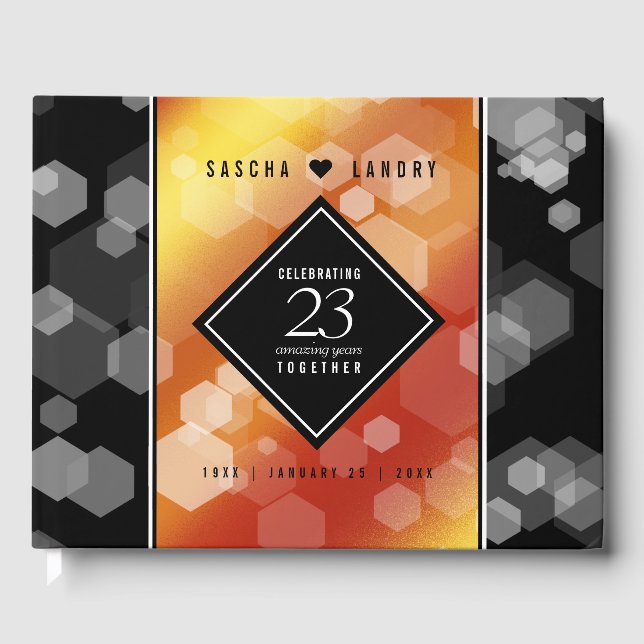 Livro De Visitas Aniversário de Casamento Imperial Topaz (Frente)