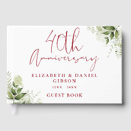 Livro De Visitas Aniversário de Rubi de 40 Anos de Casamento Foto c