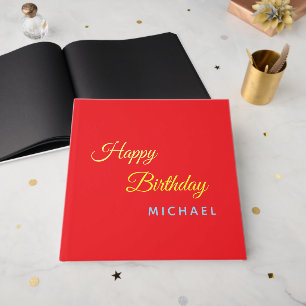 Livro De Visitas Aniversário Seu Nome Minimalista Moderno Pessoal
