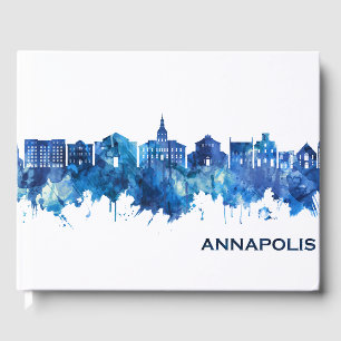 Livro De Visitas Annapolis Maryland Skyline Blue
