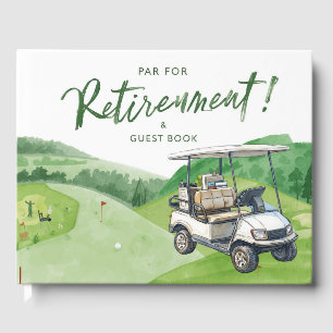 Livro De Visitas Aposentadoria de golfe com cerveja no carrinho de