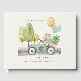 Livro De Visitas Aqua Verde Qualquer Carro Festa de aniversário Ida