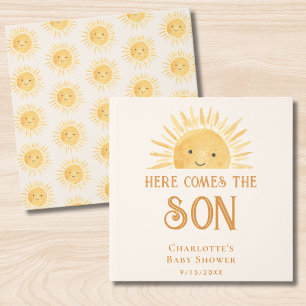 Livro De Visitas Aqui vem o Chá de fraldas do Sol Amarelo Filho