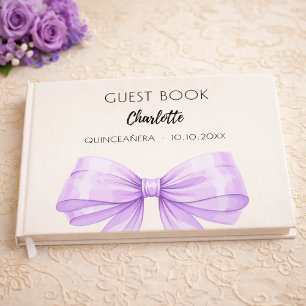 Livro De Visitas arco de bege lavanda Quinceanera