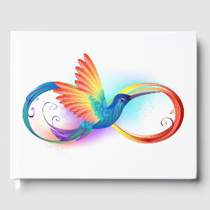 Livro De Visitas Arco-íris Hummingbird com símbolo Infinito