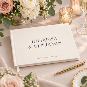 Livro De Visitas Art Deco Marfim Nomes Data Casamento Elegante