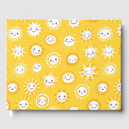 Livro De Visitas Arte de desenho do sol sorridente