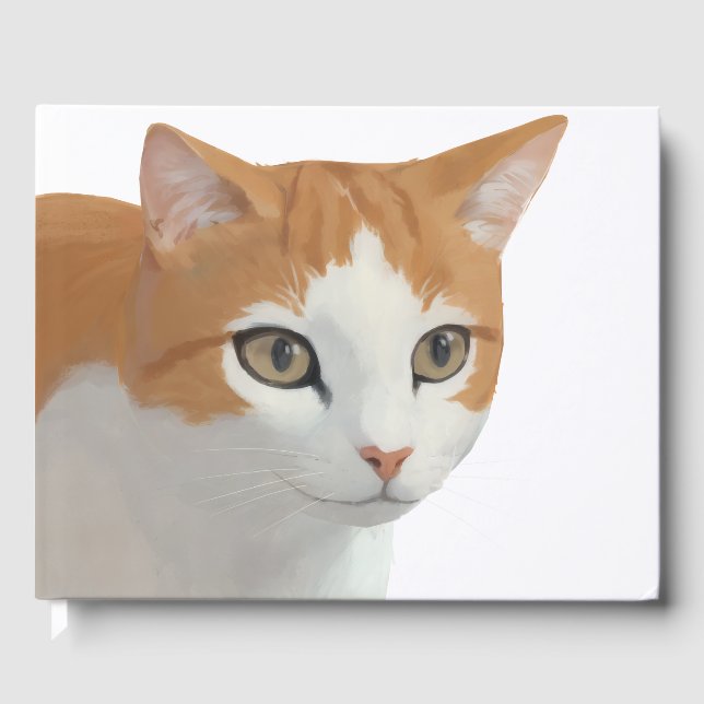 Livro De Visitas Arte de Gato Ginger Adorável (Frente)