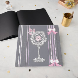 Livro De Visitas Arte de IA rosa e cinza