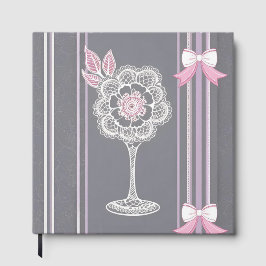 Livro De Visitas Arte de IA rosa e cinza