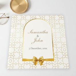 Livro De Visitas Arte Deco Casamento Arco Geométrico Dourado