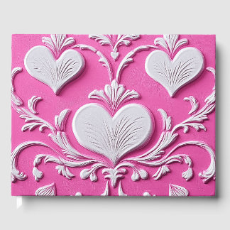 Livro De Visitas Arte Digital Lithografia Vintage Rosa #3