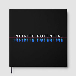 Livro De Visitas Arte Glitch de Poster Escuro "Potencial Infinito"