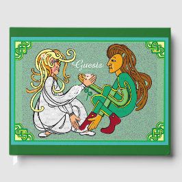 Livro De Visitas Arte verde amante celta irlandês