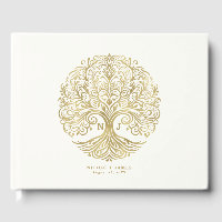 Árvore da Vida Creme e Dourado Casamento Celta