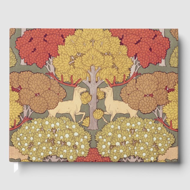 Livro De Visitas Árvore de veados,Esquilo,Pássaro,Berries Rowan Art (Frente)