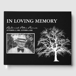 Livro De Visitas Árvore Elegante Condolências Foto Funeral