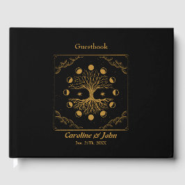 Livro De Visitas Árvore ouro majestosa da vida