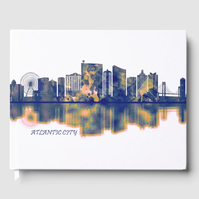 Livro De Visitas Atlantic City Skyline (Frente)