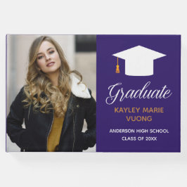 Livro De Visitas Autografo de Mais velho de Graduação Roxo 2025