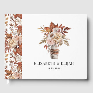 Livro De Visitas Autumn Fall Floral Terracotta Wedding