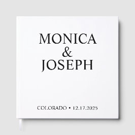 Livro de Visitas Azul Céu Empoeirado Presente, Lux