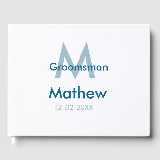 Livro De Visitas Azul marinho padrinho nome letra data masculino po