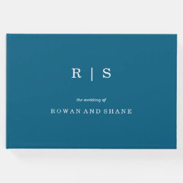 Livro de Visitas Azul Minimalista e Chic | Borda B