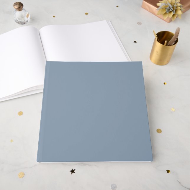 Livro De Visitas Azul Poeira (Frente aberta)