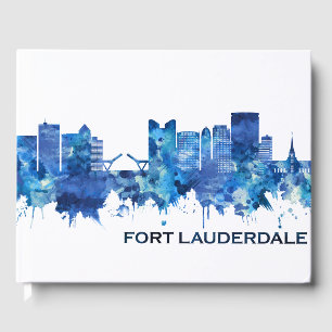 Livro De Visitas Azul Skyline da Flórida Fort Lauderdale
