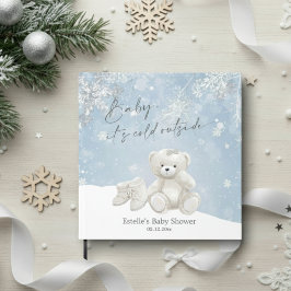 Livro De Visitas Baby, It's Cold Outside Teddy Bear Winter Keepsake