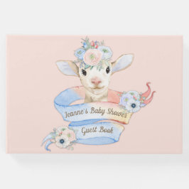 Livro De Visitas Baby Lamb Azul Cor-de-rosa Sexo Revolução Neutra
