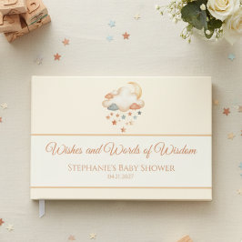 Livro De Visitas Baby Shower Guest Book – Colorful Stars Wishes