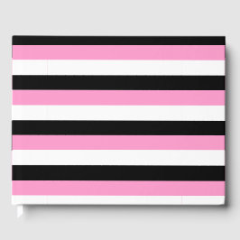 Livro De Visitas Bandas Pretas, Brancas e Rosa