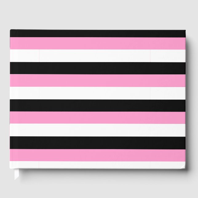 Livro De Visitas Bandas Pretas, Brancas e Rosa (Frente)