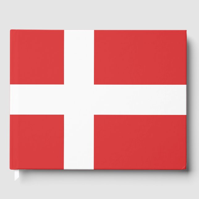 Livro De Visitas Bandeira da Dinamarca (Frente)