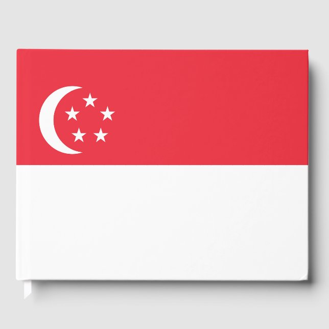 Livro De Visitas bandeira de Singapura (Frente)