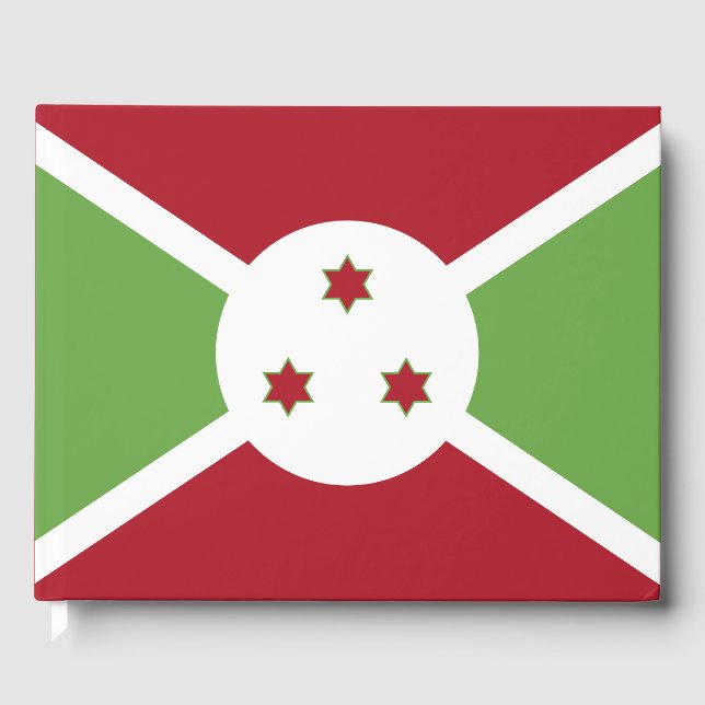 Livro De Visitas Bandeira do Burundi (Frente)