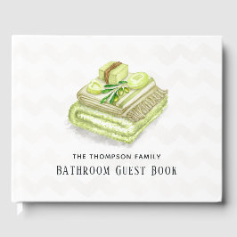 Livro De Visitas Banheira de sabão de Lavanda de Aquarela